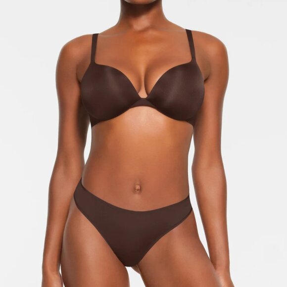 SKIMS Other - NWT Skims Ultimate Collection Push Up Plunge Bra Espresso & Ochre MSRP $60